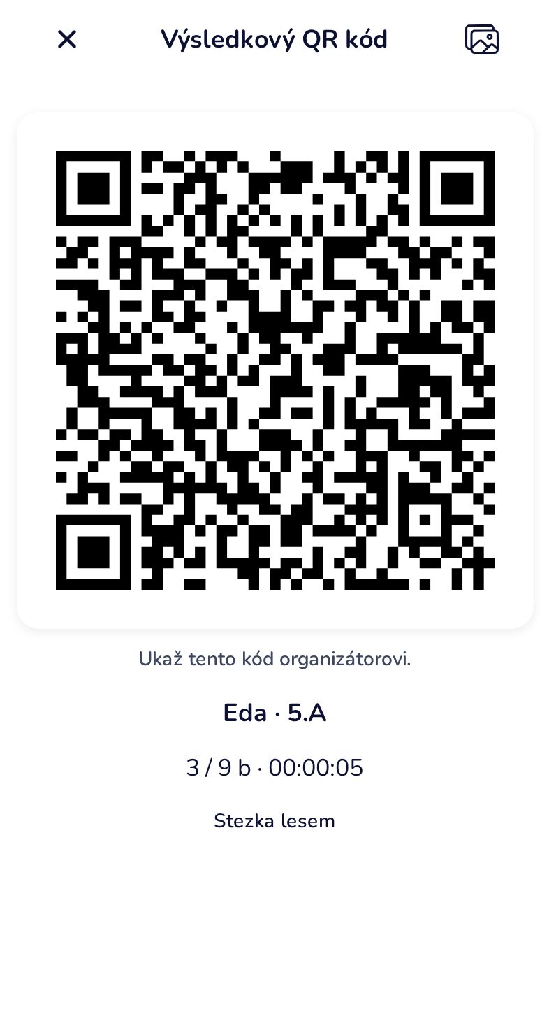 Znovu ukázat výsledkový QR kód