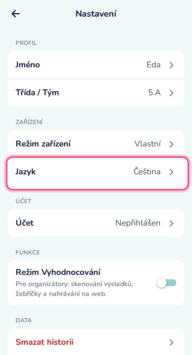 Nastavení