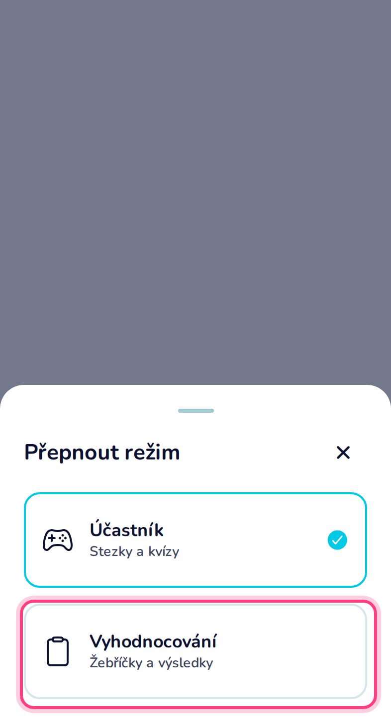Přepínej mezi hraním a vyhodnocováním