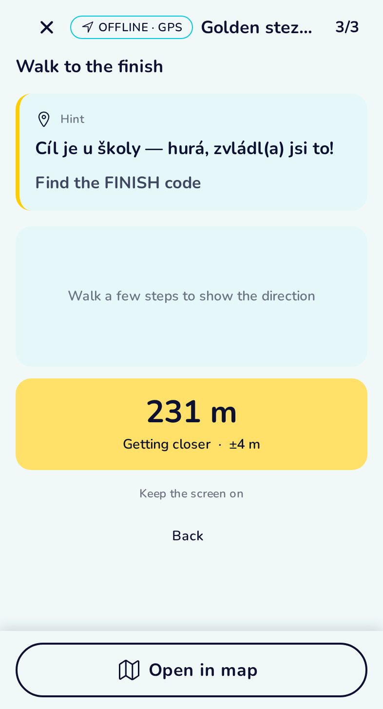 Walk to the finish