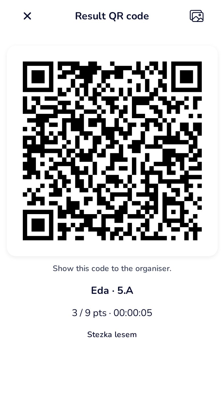 Show the result QR again