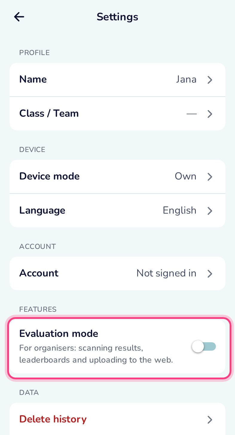 Turn on the evaluation mode